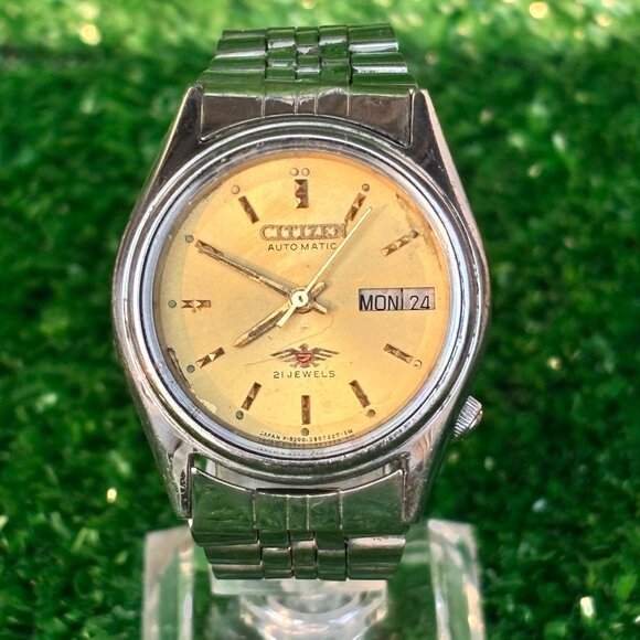 Vintage Citizen -21 Jewels- Automatic Watch - Gold Dial - Made in Japan - Picture 1 of 7